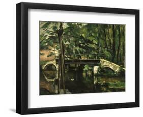 Bridge in Maincy, c.1879-Paul Cézanne-Framed Giclee Print