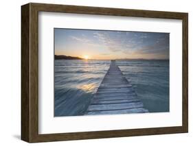 Bridge in the Bay Badia D'Alcudia, Majorca, the Balearic Islands, Spain-Rainer Mirau-Framed Photographic Print