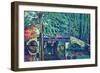 Bridge In The Forest-Paul Cézanne-Framed Art Print