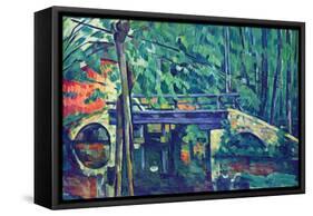 Bridge In The Forest-Paul Cézanne-Framed Stretched Canvas