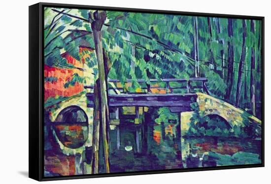 Bridge In The Forest-Paul Cézanne-Framed Stretched Canvas
