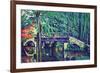 Bridge In The Forest-Paul Cézanne-Framed Art Print