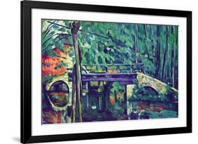 Bridge In The Forest-Paul Cézanne-Framed Art Print