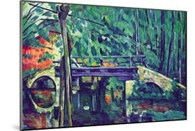 Bridge In The Forest-Paul Cézanne-Mounted Art Print