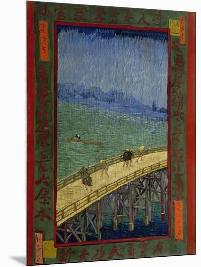 Bridge in the Rain (After Hiroshig), 1887-Vincent van Gogh-Mounted Giclee Print