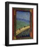 Bridge in the Rain (After Hiroshig), 1887-Vincent van Gogh-Framed Premium Giclee Print