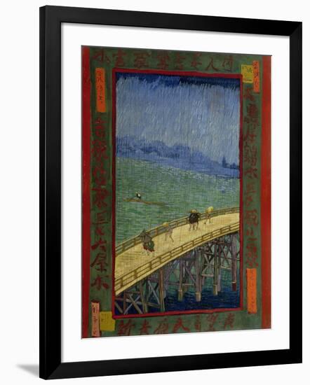 Bridge in the Rain (After Hiroshig), 1887-Vincent van Gogh-Framed Giclee Print