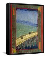 Bridge in the Rain (After Hiroshige)-Vincent van Gogh-Framed Stretched Canvas