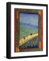 Bridge in the Rain (After Hiroshige)-Vincent van Gogh-Framed Premium Giclee Print