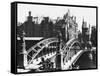 Bridge in the Speicherstadt (Warehouse City) Hamburg, circa 1910-Jousset-Framed Stretched Canvas