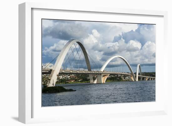 Bridge Kubitschek (Jk Bridge), Brasilia, Brazil, South America-Michael Runkel-Framed Photographic Print