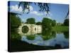 Bridge, Lake and House, Blenheim Palace, Oxfordshire, England, United Kingdom, Europe-Nigel Francis-Stretched Canvas