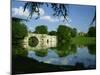 Bridge, Lake and House, Blenheim Palace, Oxfordshire, England, United Kingdom, Europe-Nigel Francis-Mounted Photographic Print