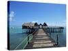 Bridge Leading to a Bar on the Water, Kiwengwa Beach, Zanzibar, Tanzania, East Africa, Africa-Yadid Levy-Stretched Canvas