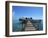 Bridge Leading to a Bar on the Water, Kiwengwa Beach, Zanzibar, Tanzania, East Africa, Africa-Yadid Levy-Framed Photographic Print