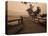 Bridge Leading to Pier-Guy Cali-Stretched Canvas