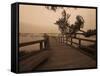 Bridge Leading to Pier-Guy Cali-Framed Stretched Canvas