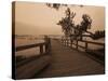 Bridge Leading to Pier-Guy Cali-Stretched Canvas