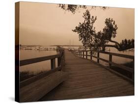 Bridge Leading to Pier-Guy Cali-Stretched Canvas