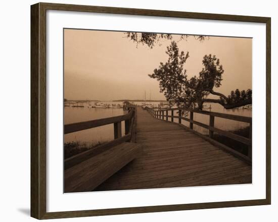 Bridge Leading to Pier-Guy Cali-Framed Photographic Print