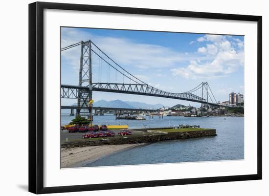 Bridge Linking Florianopolis on Ilha Catarina (Santa Catarina Island) with the Continent-Michael Runkel-Framed Photographic Print