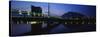 Bridge Lit Up at Dusk, Scottish Exhibition and Conference Center, Glasgow, Scotland, United Kingdom-null-Stretched Canvas