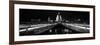 Bridge Lit Up at Night, London Millennium Footbridge, St. Paul's Cathedral, Thames River-null-Framed Photographic Print