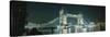 Bridge Lit Up at Night, Tower Bridge, London, England-null-Stretched Canvas