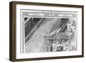 Bridge Made in Shape of Boat, Illustration from 'Diverse Imaginary Machines' by Agostino Ramelli-Agostino Ramelli-Framed Giclee Print