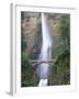 Bridge, Multnomah Falls, Columbia Gorge, Oregon, USA-Walter Bibikow-Framed Premium Photographic Print