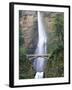 Bridge, Multnomah Falls, Columbia Gorge, Oregon, USA-Walter Bibikow-Framed Premium Photographic Print