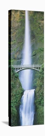 Bridge near a Waterfall, Multnomah Falls, Benson Bridge, Oregon, USA-null-Stretched Canvas