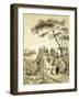 Bridge near Canton, Plate 30 from 'Sketches of China', engraved by Eugene Ciceri-Auguste Borget-Framed Giclee Print