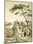 Bridge near Canton, Plate 30 from 'Sketches of China', engraved by Eugene Ciceri-Auguste Borget-Mounted Giclee Print