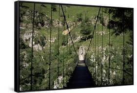 Bridge Near Larrau, Holzarte, Pays Basque, Pyrenees, Aquitaine, France-Nelly Boyd-Framed Stretched Canvas