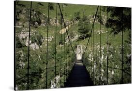 Bridge Near Larrau, Holzarte, Pays Basque, Pyrenees, Aquitaine, France-Nelly Boyd-Stretched Canvas