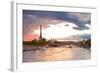 Bridge of Alexandre III and Eiffel Tower,  Paris,-neirfy-Framed Photographic Print