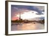 Bridge of Alexandre III and Eiffel Tower,  Paris,-neirfy-Framed Photographic Print