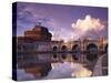 Bridge of Angels and Castello San Angelo, Rome, Italy-Adam Woolfitt-Stretched Canvas