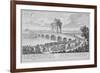 Bridge of Augustus on Via Flaminia, Italy, from Entwurf Einer Historischen Architektur-Johann Bernhard Fischer Von Erlach-Framed Giclee Print