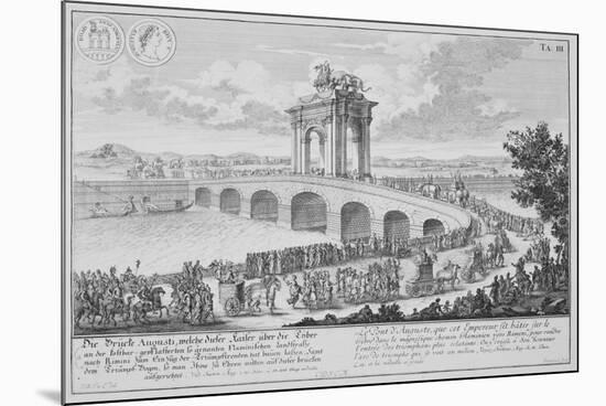 Bridge of Augustus on Via Flaminia, Italy, from Entwurf Einer Historischen Architektur-Johann Bernhard Fischer Von Erlach-Mounted Giclee Print