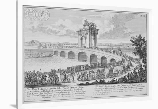 Bridge of Augustus on Via Flaminia, Italy, from Entwurf Einer Historischen Architektur-Johann Bernhard Fischer Von Erlach-Framed Giclee Print