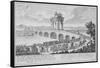 Bridge of Augustus on Via Flaminia, Italy, from Entwurf Einer Historischen Architektur-Johann Bernhard Fischer Von Erlach-Framed Stretched Canvas