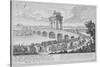 Bridge of Augustus on Via Flaminia, Italy, from Entwurf Einer Historischen Architektur-Johann Bernhard Fischer Von Erlach-Stretched Canvas