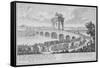 Bridge of Augustus on Via Flaminia, Italy, from Entwurf Einer Historischen Architektur-Johann Bernhard Fischer Von Erlach-Framed Stretched Canvas