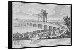 Bridge of Augustus on Via Flaminia, Italy, from Entwurf Einer Historischen Architektur-Johann Bernhard Fischer Von Erlach-Framed Stretched Canvas