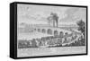 Bridge of Augustus on Via Flaminia, Italy, from Entwurf Einer Historischen Architektur-Johann Bernhard Fischer Von Erlach-Framed Stretched Canvas