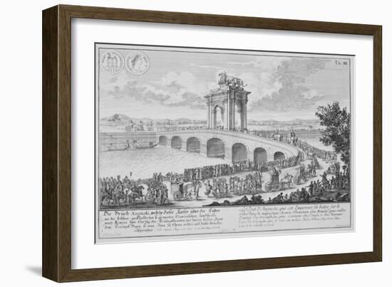 Bridge of Augustus on Via Flaminia, Italy, from Entwurf Einer Historischen Architektur-Johann Bernhard Fischer Von Erlach-Framed Giclee Print