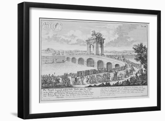 Bridge of Augustus on Via Flaminia, Italy, from Entwurf Einer Historischen Architektur-Johann Bernhard Fischer Von Erlach-Framed Giclee Print