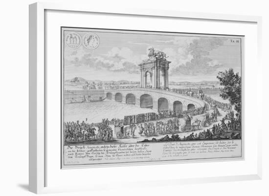 Bridge of Augustus on Via Flaminia, Italy, from Entwurf Einer Historischen Architektur-Johann Bernhard Fischer Von Erlach-Framed Giclee Print